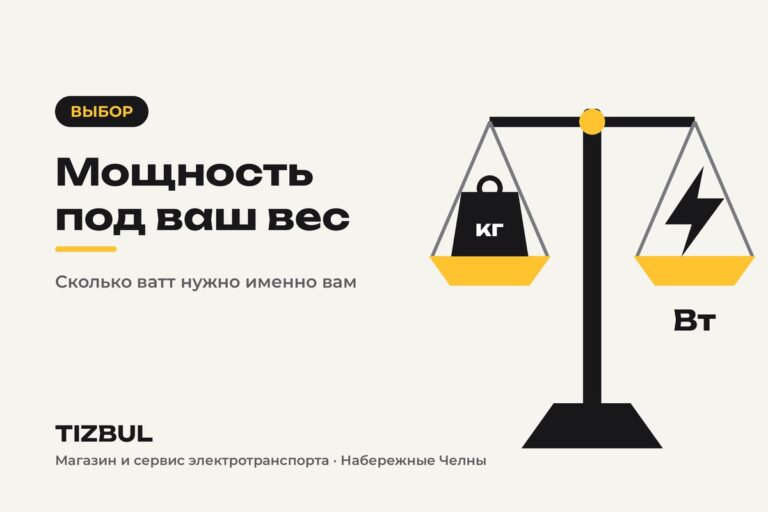 Какая мощность электросамоката нужна при вашем весе